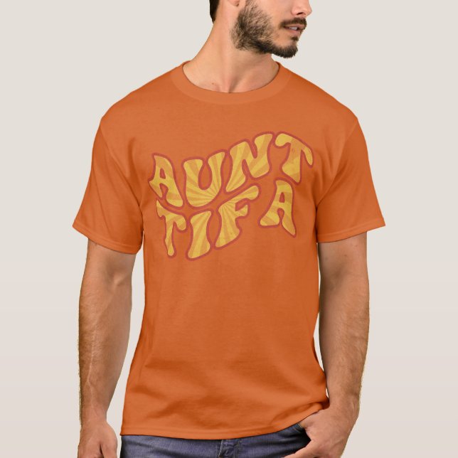 Camiseta Groovy 70s Auntifa funny (Anverso)