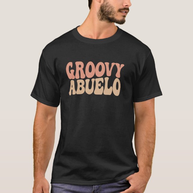 Camiseta Groovy Abuelo Retro Abuelo Fami de cumpleaños (Anverso)