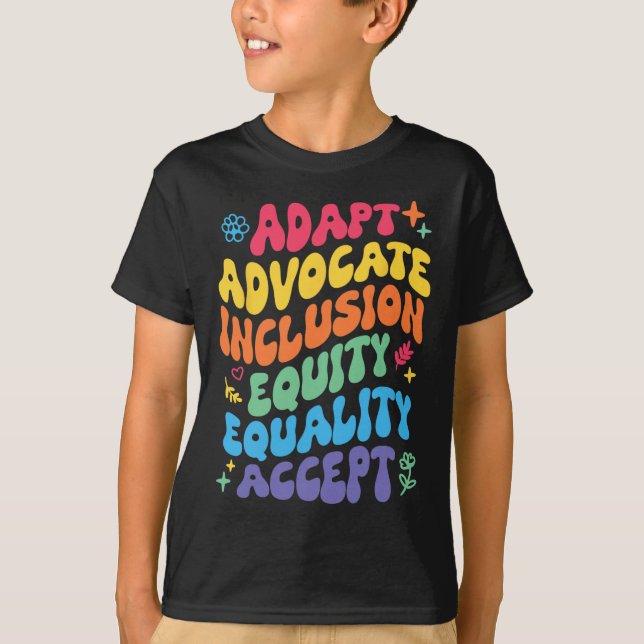 Camiseta Groovy Adapt Defensor Inclusión Equidad Igualdad A (Anverso)