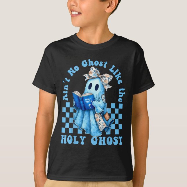 Camiseta Groovy Aint No Ghost Like The Holy Ghost Christian (Anverso)