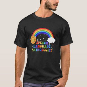 Camiseta Groovy arcoiris sonrisa Flor retro discurso SLP Th