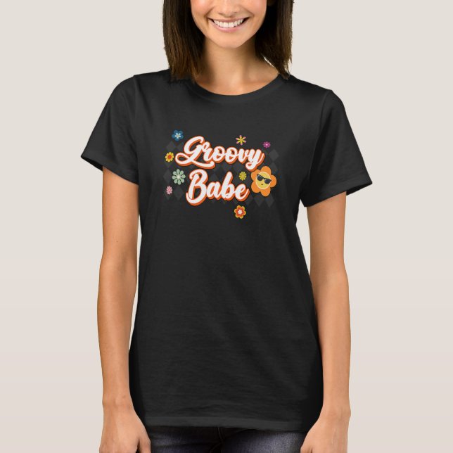 Camiseta Groovy Babe Bride y Bridesmaid Bachelorette Ae de  (Anverso)