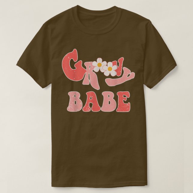 Camiseta Groovy Babe Groovy Bride Hippie Boho Flower (Diseño del anverso)