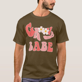 Camiseta Groovy Babe Groovy Bride Hippie Boho Flower