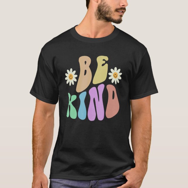 Camiseta Groovy BE KIND Retro Stop Bullying Choose Kindness (Anverso)