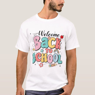 Camiseta Groovy Bienvenidos De Nuevo A Los Niños Maestros D