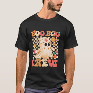 Camiseta Groovy Boo Boo Crew Enfermera Fantasma Halloween P