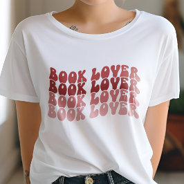 Camiseta Groovy Book Lover Red Retro multicolor