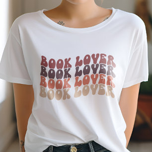 Camiseta Groovy Book Lover Retro Multicolorizado Muerto