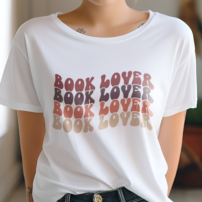 Camiseta Groovy Book Lover Retro Multicolorizado Muerto (Subido por el creador)