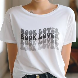 Camiseta Groovy Book Lover Retro negro multicolor