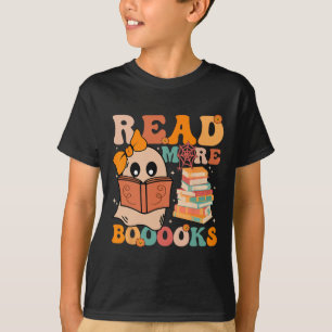 Camiseta Groovy Booooks Ghost Leer más libros Un profesor g
