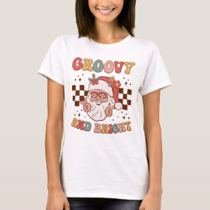 Camiseta Groovy Bright Santa Peace 2023