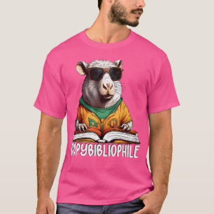 Camiseta Groovy Capybibliophile Librarian Bookworm Cap