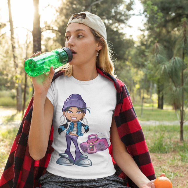 Camiseta Groovy Chica Con Un Estéreo (Subido por el creador)