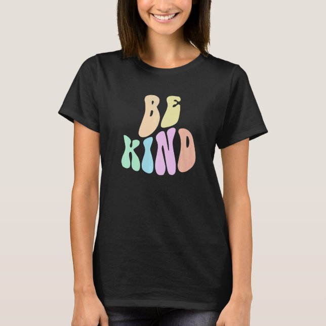 Camiseta Groovy CHOOSE KIND Be Retro Kindness Anti Bully Or (Anverso)