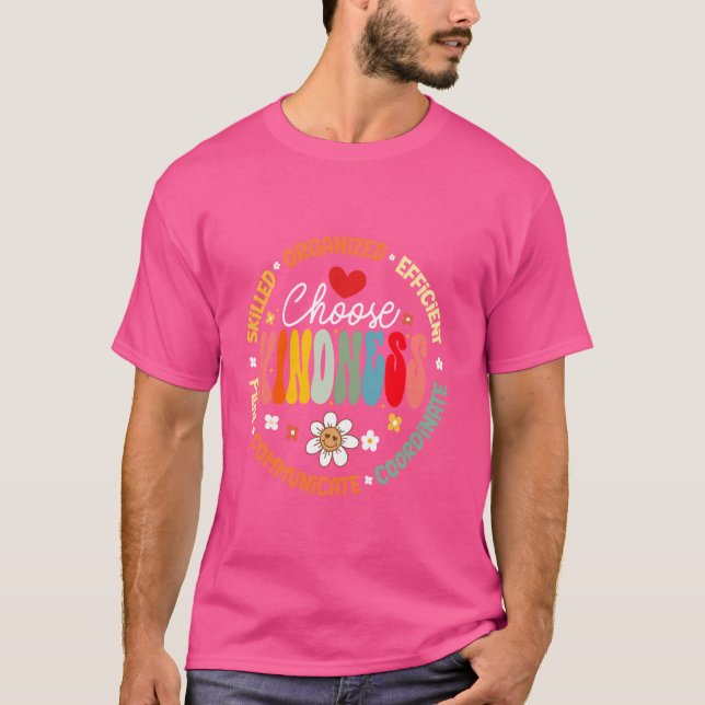 Camiseta Groovy Choose Kindness - Daisy Be Kind Inspiration (Anverso)