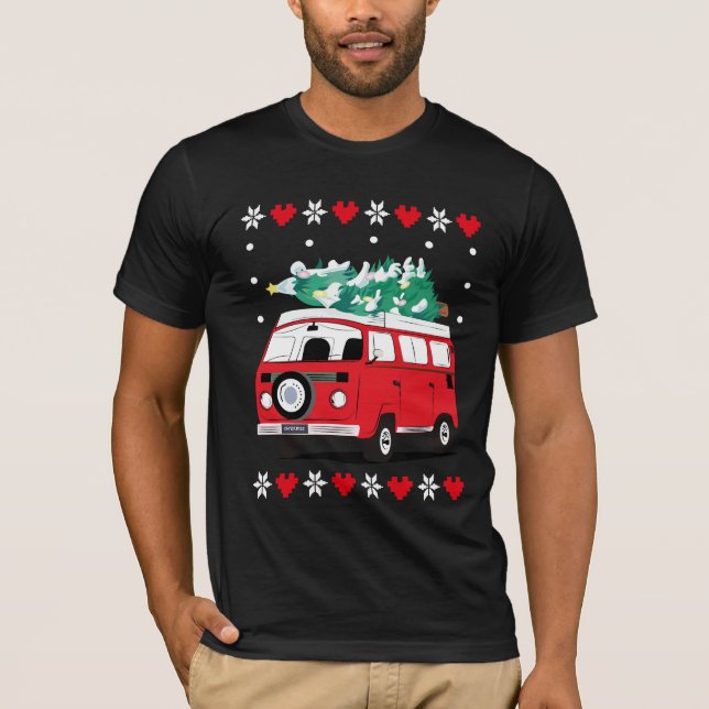 Camiseta groovy christmas car (Anverso)