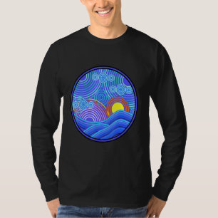 Camiseta Groovy Circle Ocean