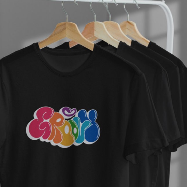 Camiseta Groovy Cita feliz retro (Subido por el creador)