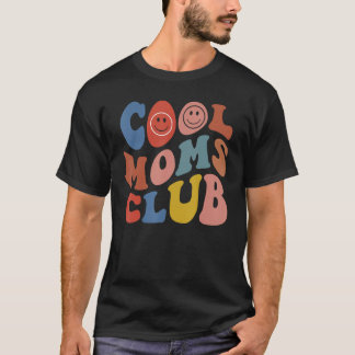 Camiseta Groovy Cool Moms Club Smile Face  Mothers Day New 