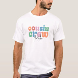 Camiseta Groovy Cousin Crew Personalized