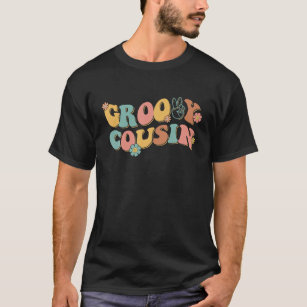 Camiseta Groovy Cousin Flower de cumpleaños Vibes Power F