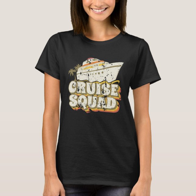 Camiseta Groovy Cruise Squad Vacation Matching Group (Anverso)