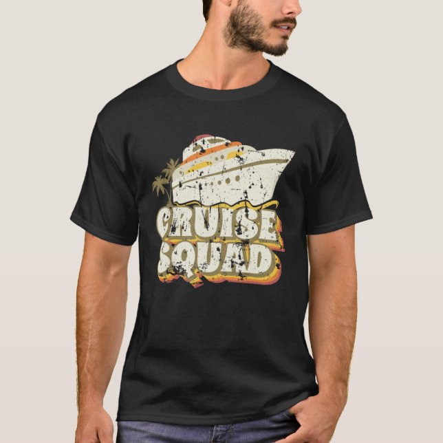 Camiseta Groovy Cruise Squad Vacation Matching Group (Anverso)