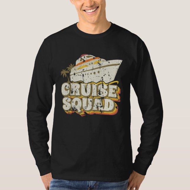 Camiseta Groovy Cruise Squad Vacation Matching Group (Anverso)
