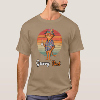 Camiseta Groovy Dad, la edición de papá del gato del Día de