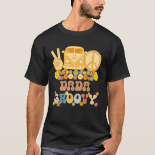 Camiseta Groovy Dada Hippie Peace Retro Fiesta Fami