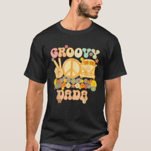 Camiseta Groovy Dada Retro Fath de Baby Shower de familia c