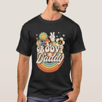 Groovy Daddy Hippie Mushroom Peace Retro 60s 70s A
