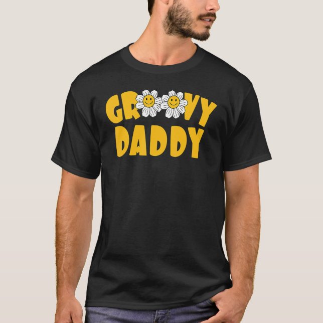 Camiseta Groovy Daddy Retro coincidiendo Día 20 del Padre d (Anverso)