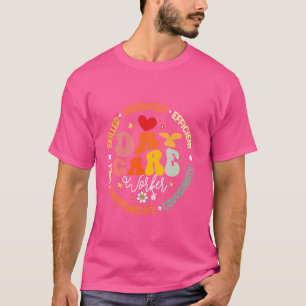 Camiseta Groovy Daycare Worker Life Child Care Provider des