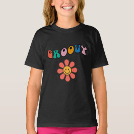Camiseta Groovy de flor retro suave