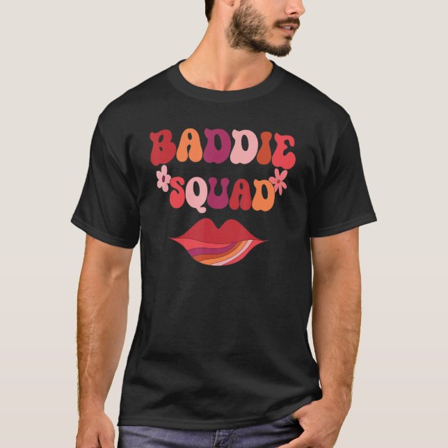 Camiseta Groovy del Cute Baddie Squad 70 para mujeres calie (Anverso)