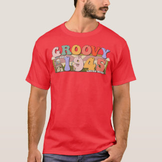 Camiseta Groovy Desde 1945 Retro Hippie 78 Cumpleaños amigo