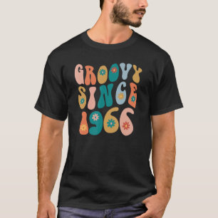 Camiseta Groovy desde 1966 56º cumpleaños Hippie Style 56 Y