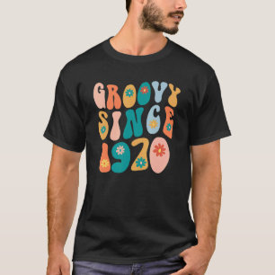 Camiseta Groovy desde 1970 52º cumpleaños Hippie Style 52 Y