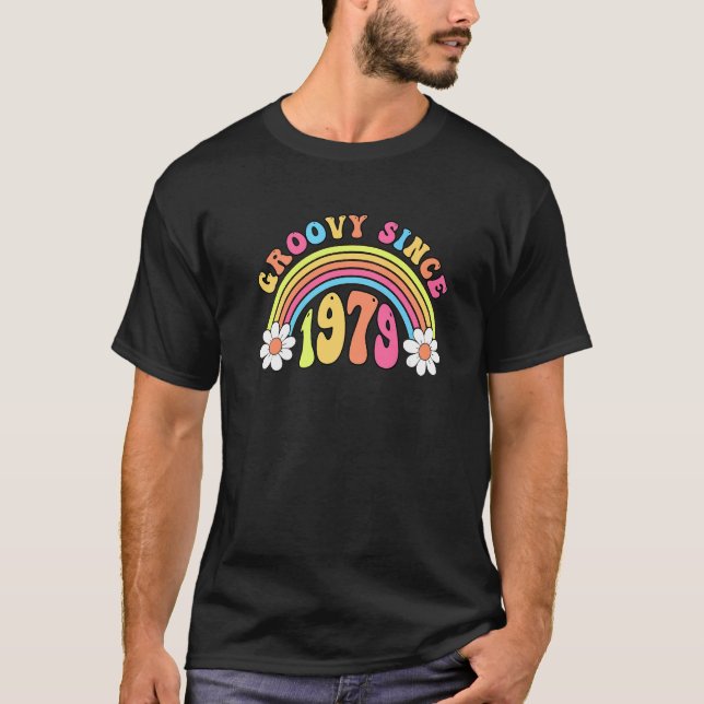 Camiseta Groovy desde 1979 Vintage Retro Birthday   (Anverso)