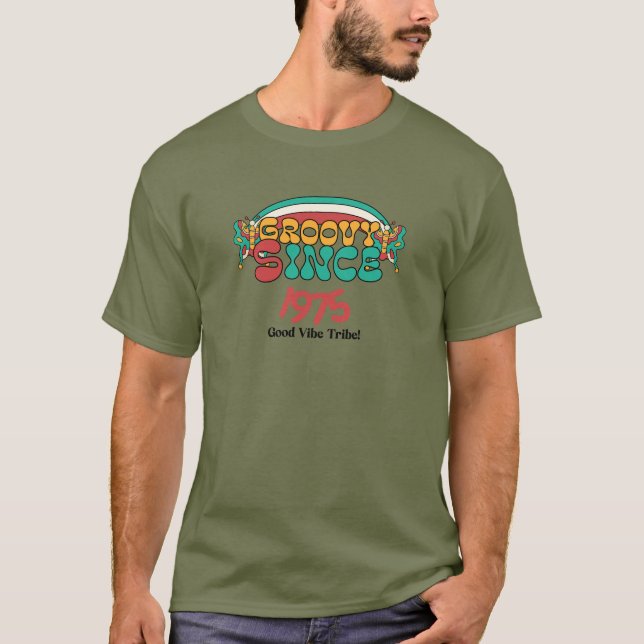 Camiseta Groovy desde el Personalizable de 1975 de 50 años (Anverso)