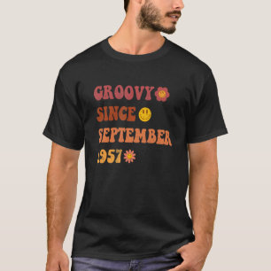 Camiseta Groovy Desde Septiembre De 1957 Retro Groovy 65 Añ