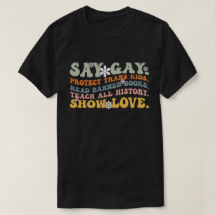 Camiseta Groovy Di Gay Protege a los Niños Trans Lee Libro