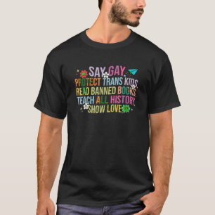 Camiseta Groovy dice que los niños trans para proteger a lo