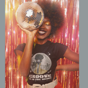 Camiseta Groovy Disco Emu Bird   Groove Está En El Corazón