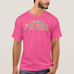 Camiseta Groovy Distrado Fácilmente Por Capybaras Funny Cap