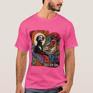 Camiseta Groovy Dog Dreams - Psicodelic Arte Vector de los 