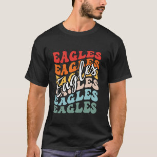 Camiseta Groovy Eagles Mascot School Deportes Equipo Espíri